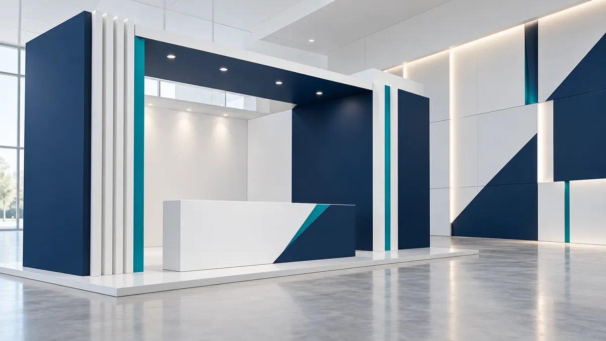 PVC foam levhalarla hazırlanmış modern fuar standı ve sergileme alanı